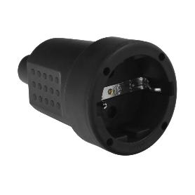 BASE AEREA TOMA TIERRA GOMA 4/4,8 MM. NEGRO (INDUSTRIAL)