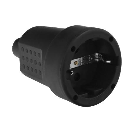 BASE AEREA TOMA TIERRA GOMA 4/4,8 MM. NEGRO (INDUSTRIAL)