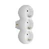ADAPTADOR TRIPLE SCHUKO RECTO 16A. 250V.