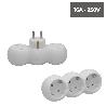 ADAPTADOR TRIPLE SCHUKO RECTO 16A. 250V.