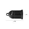 PORTALAMPARAS 4 AMPERIOS ROSCA E-27 OBRA NEGRO.