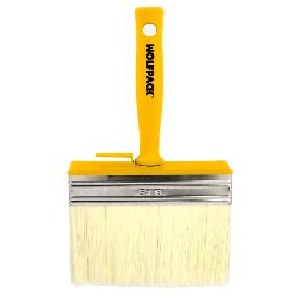BROCHA PROFESIONAL TECHOS 150X50 MM. CERDA BLANCA. MANGO ERGONOMICO, CON GANCHO. BROCHA PINTURA, BROCHA PINTOR PROF