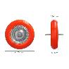 RUEDA CARRETILLA OBRA / JARDIN MACIZA LLANTA ACERO PLUS NARANJA IMPINCHABLE, PARA EJE Ø 19 MM RUEDA Ø 35 CM