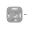 PROTECTOR DESAGÜE SILICONA COCINA BAÑO 145 X 145 MM.