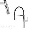MONOMANDO FREGADERO FLEXIBLE CON SOPORTE GRIFO FLEXIBLE CHORRO AIREADO, CHORRO ROCIADO. GRIFO COCINA, GRIFO ALTO,GR