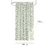 CORTINA DUCHA HOJAS VERDES 180X200 CM. IMPERMEABLE