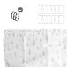 CORTINA DUCHA GOTAS GRIS 180X200 CM. IMPERMEABLE