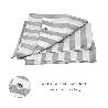 CORTINA DUCHA RAYAS BLANCAS 180X200 CM. IMPERMEABLE