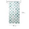 CORTINA DUCHA GEOMETRICA AZUL 180X200 CM. IMPERMEABLE
