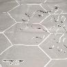 CORTINA DUCHA FORMAS GEOMETRICAS BEIGE 180X200 CM. IMPERMEABLE