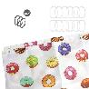 CORTINA DUCHA DONUTS 180X200 CM. IMPERMEABLE