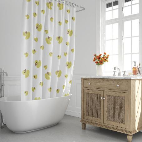 CORTINA DUCHA PATITOS 180X200 CM. IMPERMEABLE
