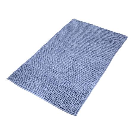 ALFOMBRA BAÑO POLIÉSTER CHENILLA 50X80 CM. AZUL.