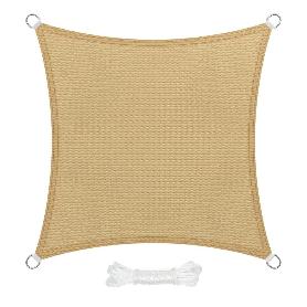 TOLDO VELA SOMBRA JARDIN CUADRADA 3,6X3,6 METROS BEIGE