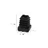 CONTERA INTERIOR PLASTICO CUADRADA 16X16 MM. COLOR NEGRO. BOLSA 200 UNIDADES. CONTERA MESA, SILLA, MUEBLES, ESTANTE
