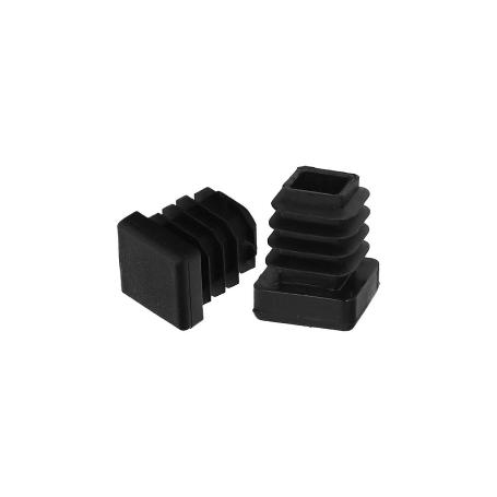 CONTERA INTERIOR PLASTICO CUADRADA 20X20 MM. COLOR NEGRO. BOLSA 200 UNIDADES. CONTERA MESA, SILLA, MUEBLES, ESTANTE