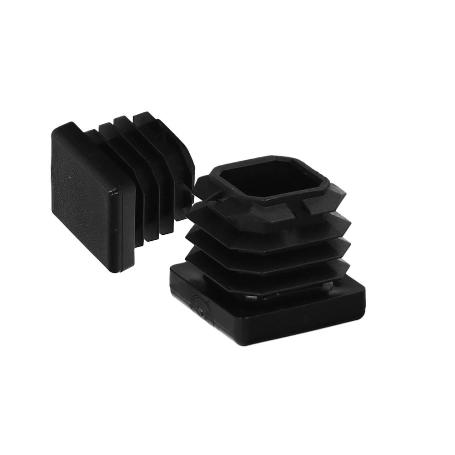 CONTERA INTERIOR PLASTICO CUADRADA 25X25 MM. COLOR NEGRO. BOLSA 200 UNIDADES. CONTERA MESA, SILLA, MUEBLES, ESTANTE
