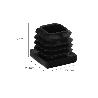 CONTERA INTERIOR PLASTICO CUADRADA 25X25 MM. COLOR NEGRO. BOLSA 200 UNIDADES. CONTERA MESA, SILLA, MUEBLES, ESTANTE