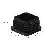 CONTERA INTERIOR PLASTICO CUADRADA 50X50 MM. COLOR NEGRO. BOLSA 100 UNIDADES. CONTERA MESA, SILLA, MUEBLES, ESTANTE