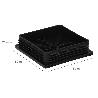 CONTERA INTERIOR PLASTICO CUADRADA 80X80 MM. COLOR NEGRO. BOLSA 25 UNIDADES. CONTERA MESA, SILLA, MUEBLES, ESTANTER