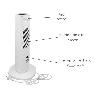 CALEFACTOR CERAMICO PTC TORRE EFECTO LLAMA 2000 WATT. OSCILANTE. TERMOVENTILADOR ELECTRICO