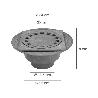 CALDERETA SIFONICA PVC HORIZONTAL 250X250 MM. SALIDA Ø 90 - 110 MM.
