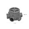 BOTE SIFÓNICO PVC TUBERIAS Ø 110 MM. SALIDAS Ø 50 Y 40 MM. ALTURA 105 MM.