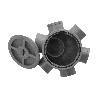 BOTE SIFÓNICO PVC TUBERIAS Ø 110 MM. SALIDAS Ø 50 Y 40 MM. ALTURA 105 MM.