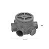 BOTE SIFÓNICO PVC TUBERIAS Ø 110 MM. SALIDAS Ø 50 Y 40 MM. ALTURA 90 MM.