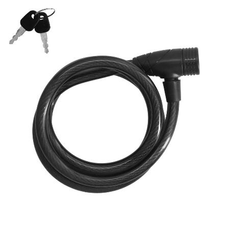 CABLE BICICLETA ESPIRAL CON LLAVE Ø 12 MM. X 150 CM.