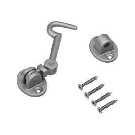 ALDABILLAS   MULTIUSOS REFORZADA CON TORNILLOS 100 MM LATÓN NIQUELADO MATE