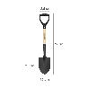 PALA PEQUEÑA MANGO MADERA PUNTA MANGO ANILLA 75 CM. MINIPALA, PALA JARDINERIA,TRANSPLANTES, CAMPING, MONTAÑISMO, AC