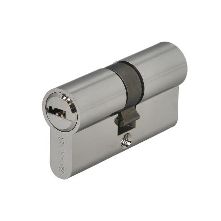 CILINDRO SEGURIDAD 30X30 MM/13,5 LEVA CORTA CORTA NIQUELADO CON 5 LLAVES