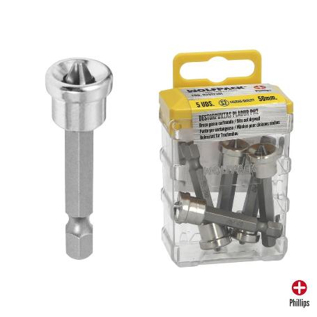 DESTORPUNTAS PLADUR PH2 50 MM. (5 PIEZAS)