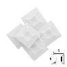 BASE ADHESIVA PARA BRIDAS 19X19 MM. BLANCA BOLSA 100 UNIDADES