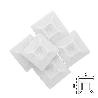 BASE ADHESIVA PARA BRIDAS 28X28 MM. BLANCA BOLSA 100 UNIDADES