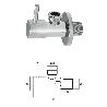 LLAVE DE ESCUADRA CERÁMICA 1/2 - 1/2