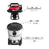 ASPIRADOR INOXIDABLE 30 LITROS / 1400 WATT. INTERRUPTOR SINCRONIZADO.