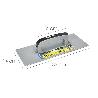 TALOCHA PLASTICO LISA 33 X 14 CM. GRIS.