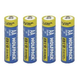 PILA LITIO RECARGABLE AA 1,5V USB-C (4 UNIDADES)