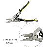 TIJERAS CHAPA CORTE DERECHAS 250 MM. HOJA ACERO AL CARBONO, MANGOS ENGOMADOS, CON DIENTES SERRADOS, CORTACHAPA, TIJ