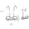 CESTILLO INOX PARA COLGAR 1 ALTURA. 280 X 105 X 335 MM.