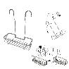 CESTILLO INOX PARA COLGAR 1 ALTURA. 280 X 105 X 335 MM.