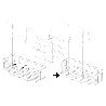 CESTILLO INOX PARA COLGAR 1 ALTURA. 280 X 105 X 335 MM.