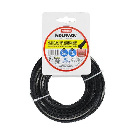 HILO NYLON / ALUMINIO DENTADADO CUADRADO PROFESIONAL Ø 3,0 MM. (ROLLO 12 METROS)