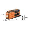 LINTERNA LED DE EMERGENCIA SOLAR CON RADIO, CON BATERIA, CARGA MANUAL DINAMO