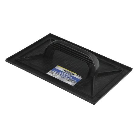 TALOCHA PLASTICO 34 X 23 CM. MANGO REDONDO NEGRO CON ALVEOLOS