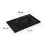 TALOCHA PLASTICO 34 X 23 CM. MANGO REDONDO NEGRO CON ALVEOLOS