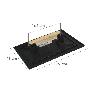 TALOCHA PLASTICO 27 X 18 CM. MANGO MADERA NEGRA CON ALVEOLOS