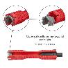 LLAVE PARA GRIFOS MULTIFUNCION CON ADAPTADOR, LLAVE HEXAGONAL Y EXTRACTOR DE TORNILLOS